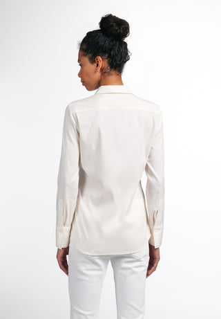 ETERNA FITTED Performance Shirt Langarm Bluse - Ivory Mist Twill - 5377-01-DF04