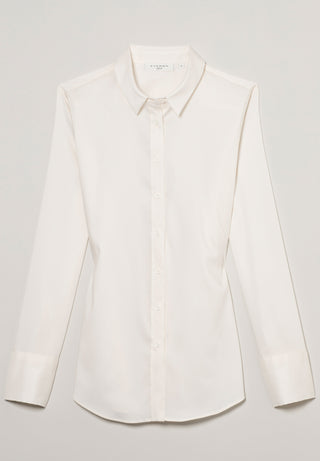 ETERNA FITTED Performance Shirt Langarm Bluse - Ivory Mist Twill - 5377-01-DF04