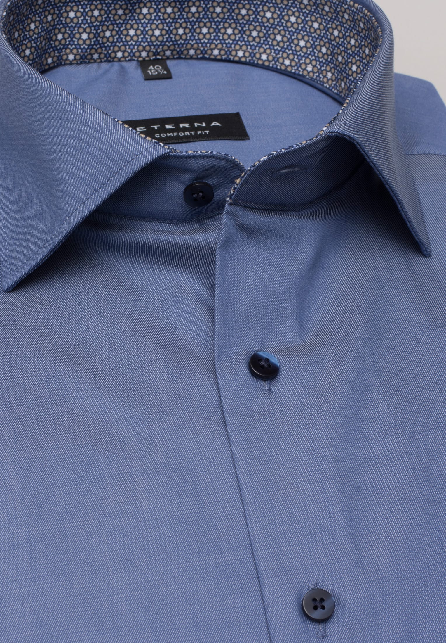 ETERNA COMFORT FIT Kurzarm Hemd - Midnight Riviera Blue - 3368-08-K15K von Eterna