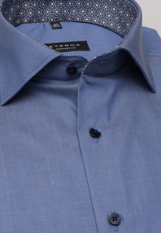 ETERNA COMFORT FIT Kurzarm Hemd - Midnight Riviera Blue - 3368-08-K15K