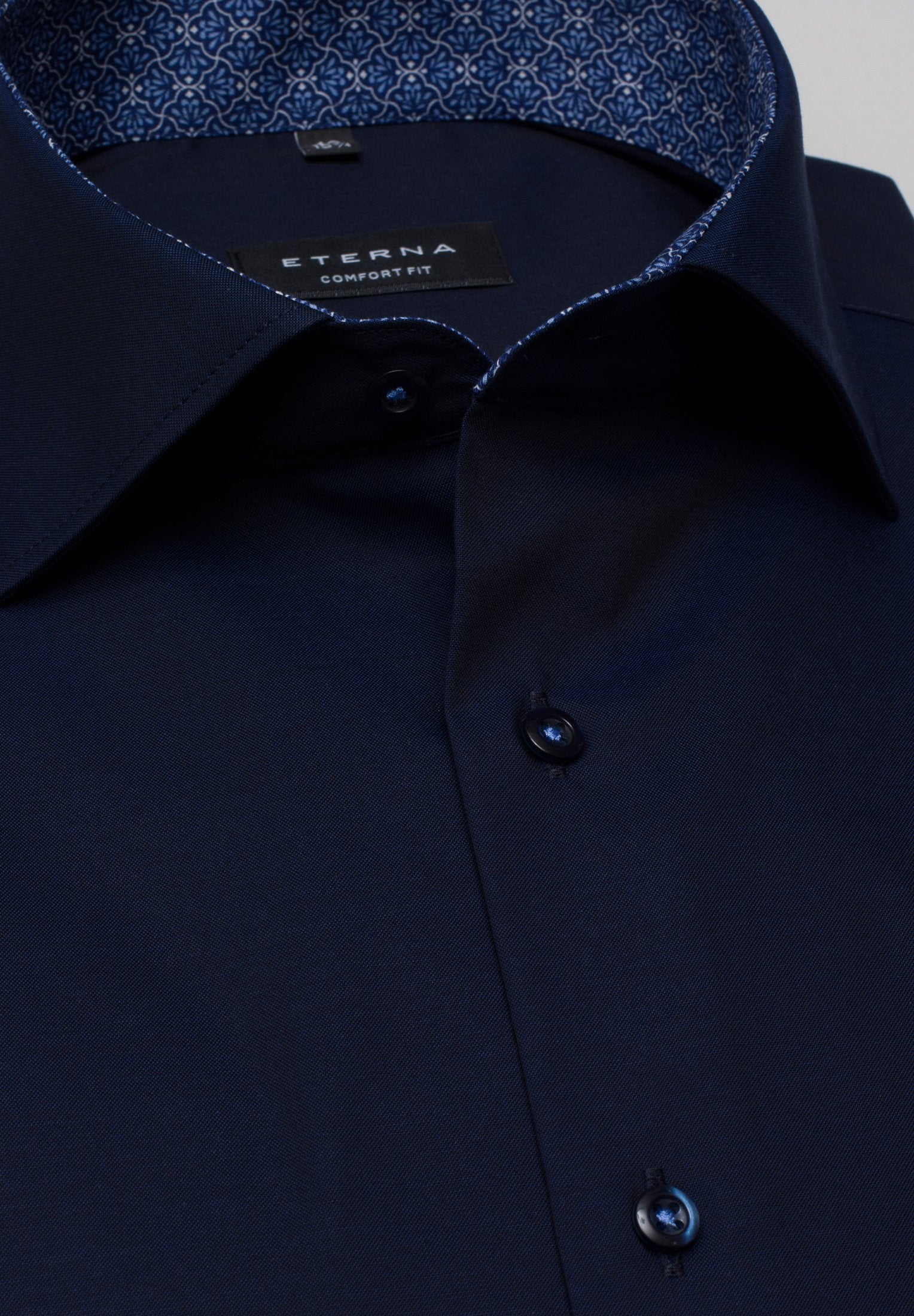 ETERNA COMFORT FIT Kurzarm Hemd - Midnight Pinpoint Blue - 8105-09-K15K
