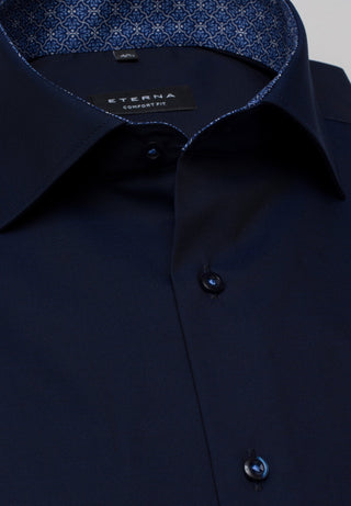 ETERNA COMFORT FIT Kurzarm Hemd - Midnight Pinpoint Blue - 8105-09-K15K