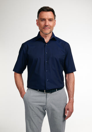 ETERNA COMFORT FIT Kurzarm Hemd - Midnight Pinpoint Blue - 8105-09-K15K
