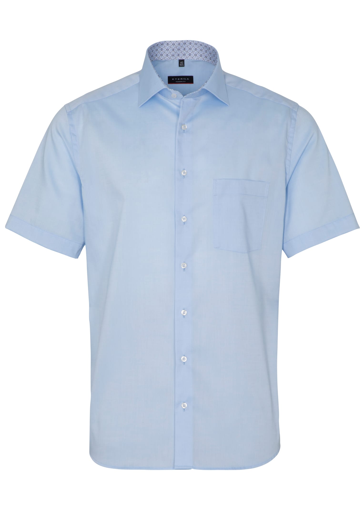 ETERNA MODERN FIT Kurzarm Hemd - Sky Pinpoint Blue - 8105-10-C15K