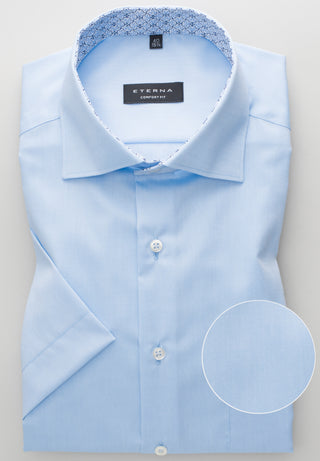 ETERNA COMFORT FIT Kurzarm Hemd - Sky Breeze Pinpoint - 8105-10-K15K