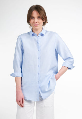 ETERNA CLASSIC FIT Bluse - Sky Linen Blue - 5155-11-R923