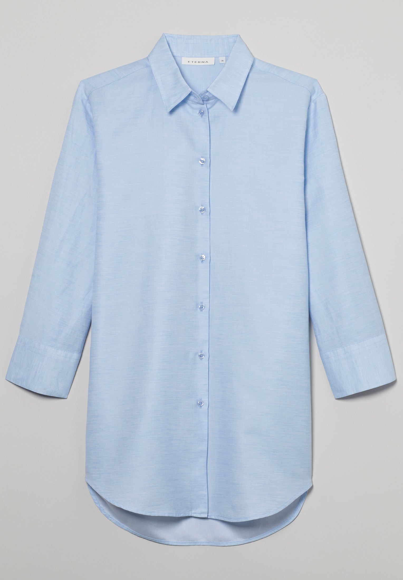 ETERNA CLASSIC FIT Bluse - Sky Linen Blue - 5155-11-R923 von Eterna