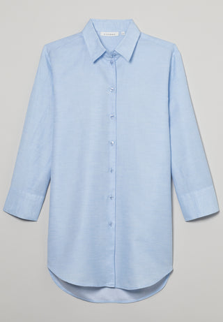 ETERNA CLASSIC FIT Bluse - Sky Linen Blue - 5155-11-R923