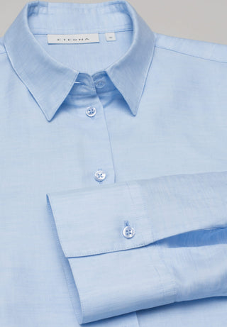 ETERNA CLASSIC FIT Bluse - Sky Linen Blue - 5155-11-R923