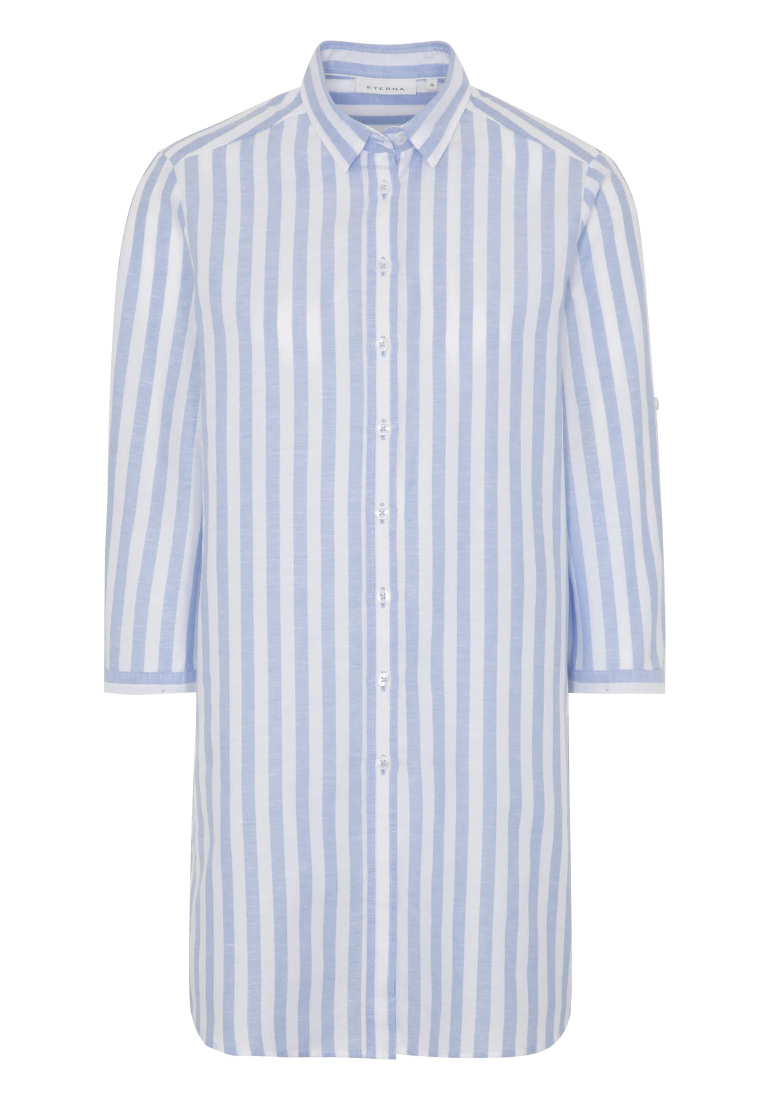 ETERNA CLASSIC FIT Bluse 3/4 Arm - Blue Mist Stripes - 6011-11-R937