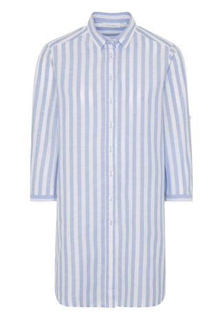 ETERNA CLASSIC FIT Bluse 3/4 Arm - Blue Mist Stripes - 6011-11-R937
