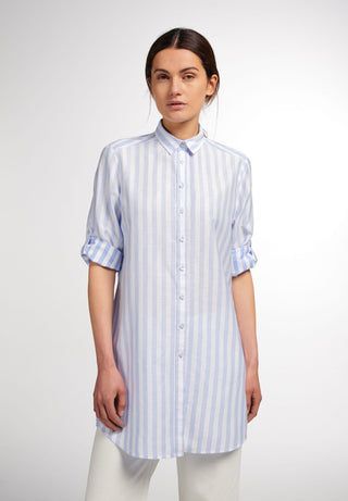 ETERNA CLASSIC FIT Bluse 3/4 Arm - Blue Mist Stripes - 6011-11-R937