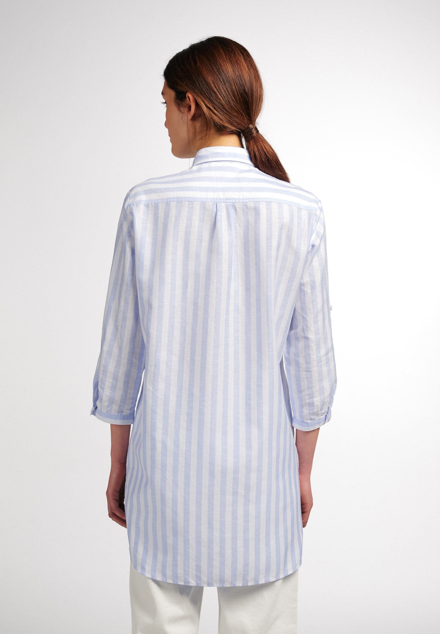 ETERNA CLASSIC FIT Bluse 3/4 Arm - Blue Mist Stripes - 6011-11-R937 von Eterna