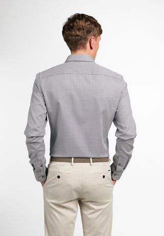 ETERNA SLIM FIT Langarm Hemd - Silver Mist Navy - 8038-18-F170