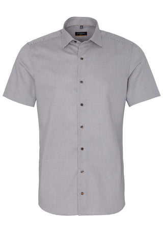 ETERNA SLIM FIT Kurzarm Hemd - Silver Mist Check - 8038-18-G170