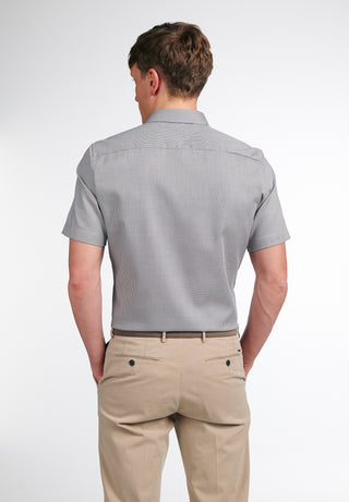 ETERNA SLIM FIT Kurzarm Hemd - Silver Mist Check - 8038-18-G170