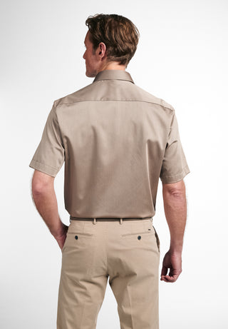 ETERNA COMFORT FIT Kurzarm Hemd - Sandstone Truffle - 3368-24-K15K