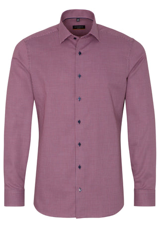 ETERNA SLIM FIT Langarm Hemd - Burgundy Harbour Blue - 8038-56-F170