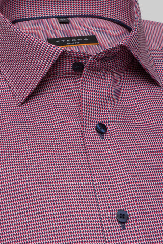 ETERNA SLIM FIT Langarm Hemd - Burgundy Harbour Blue - 8038-56-F170