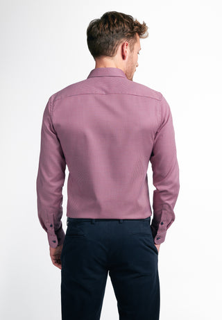 ETERNA SLIM FIT Langarm Hemd - Burgundy Harbour Blue - 8038-56-F170