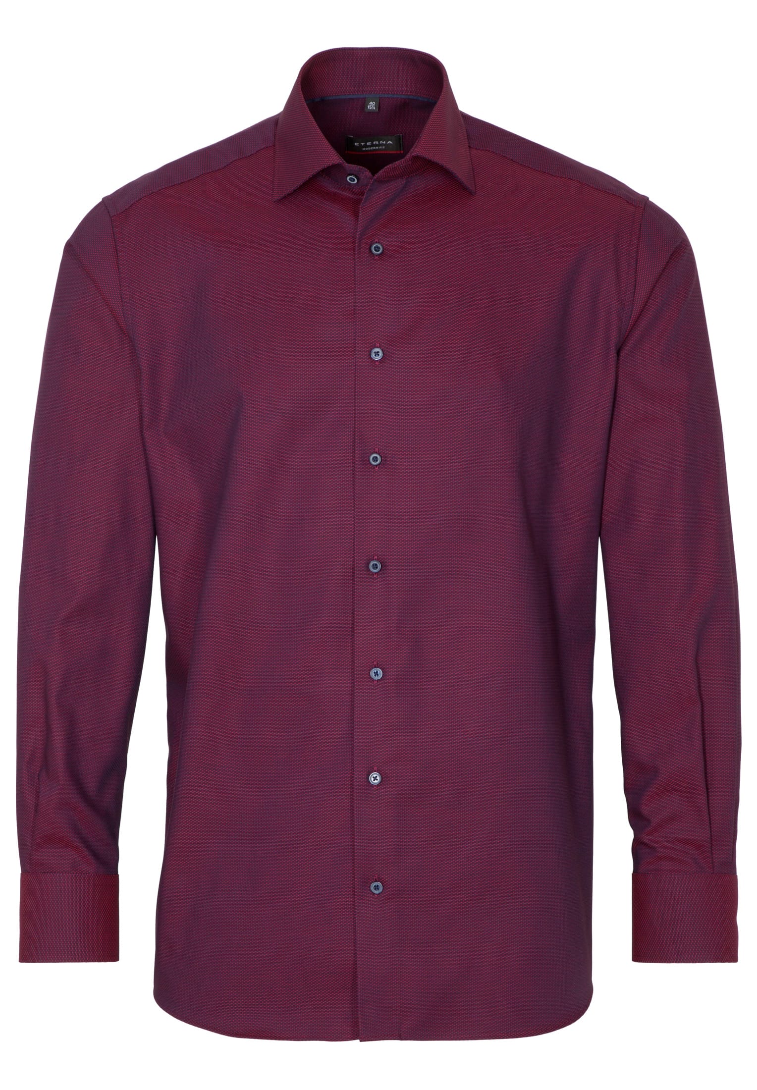 ETERNA COMFORT FIT Langarm Hemd - Velvet Plum Navy - 8117-57-E19K