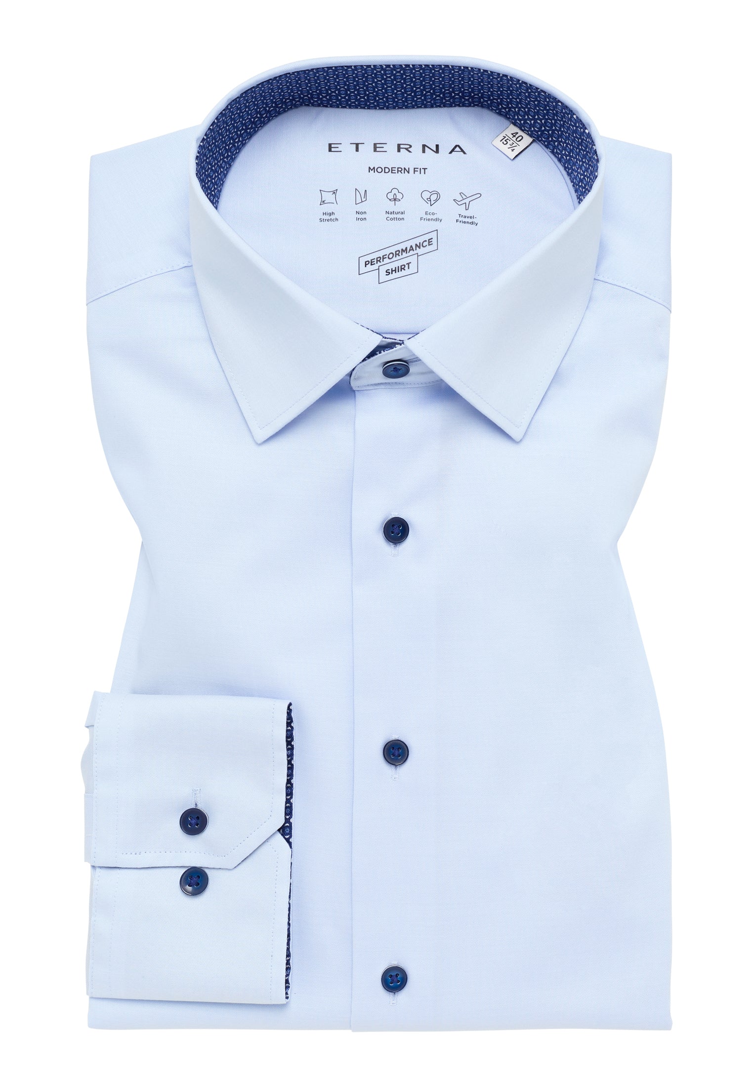 ETERNA MODERN FIT Performance Shirt - Light Skydrift - 4060-10-X14P