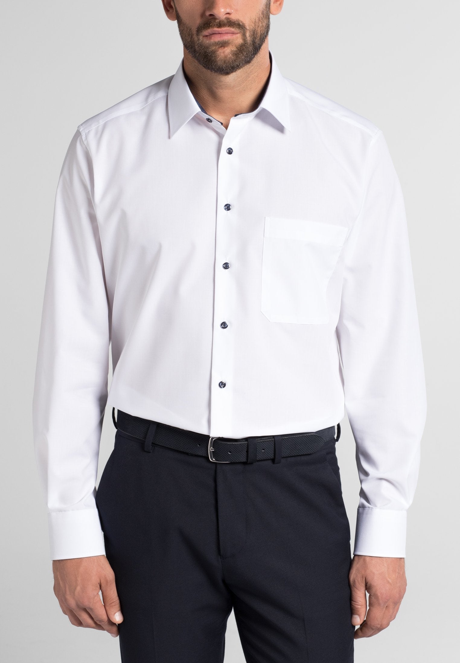 ETERNA COMFORT FIT Langarm Hemd - Crisp Ivory - 8508-00-E14E