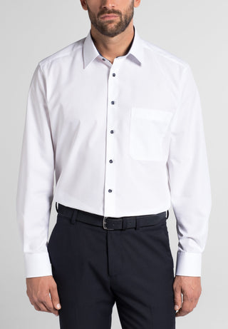 chemise manches longues eterna comfort fit blanc 8508-00-e14e