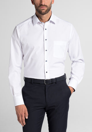 ETERNA MODERN FIT Langarm Hemd - Moonlit Bright White - 8508-00-X15P