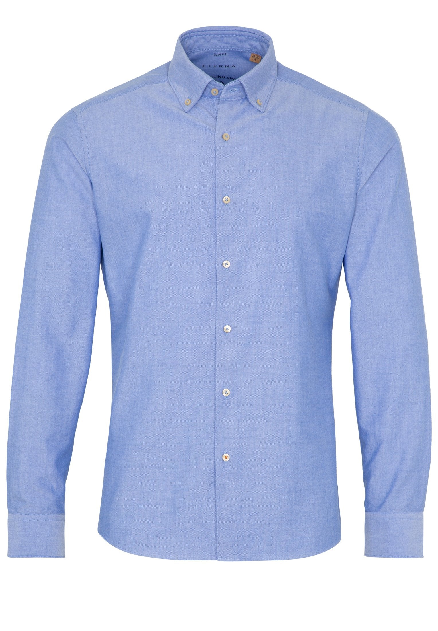ETERNA Slim Fit UPCYCLING SHIRT - Celestial Oxford Blue - 2411-15-MS74