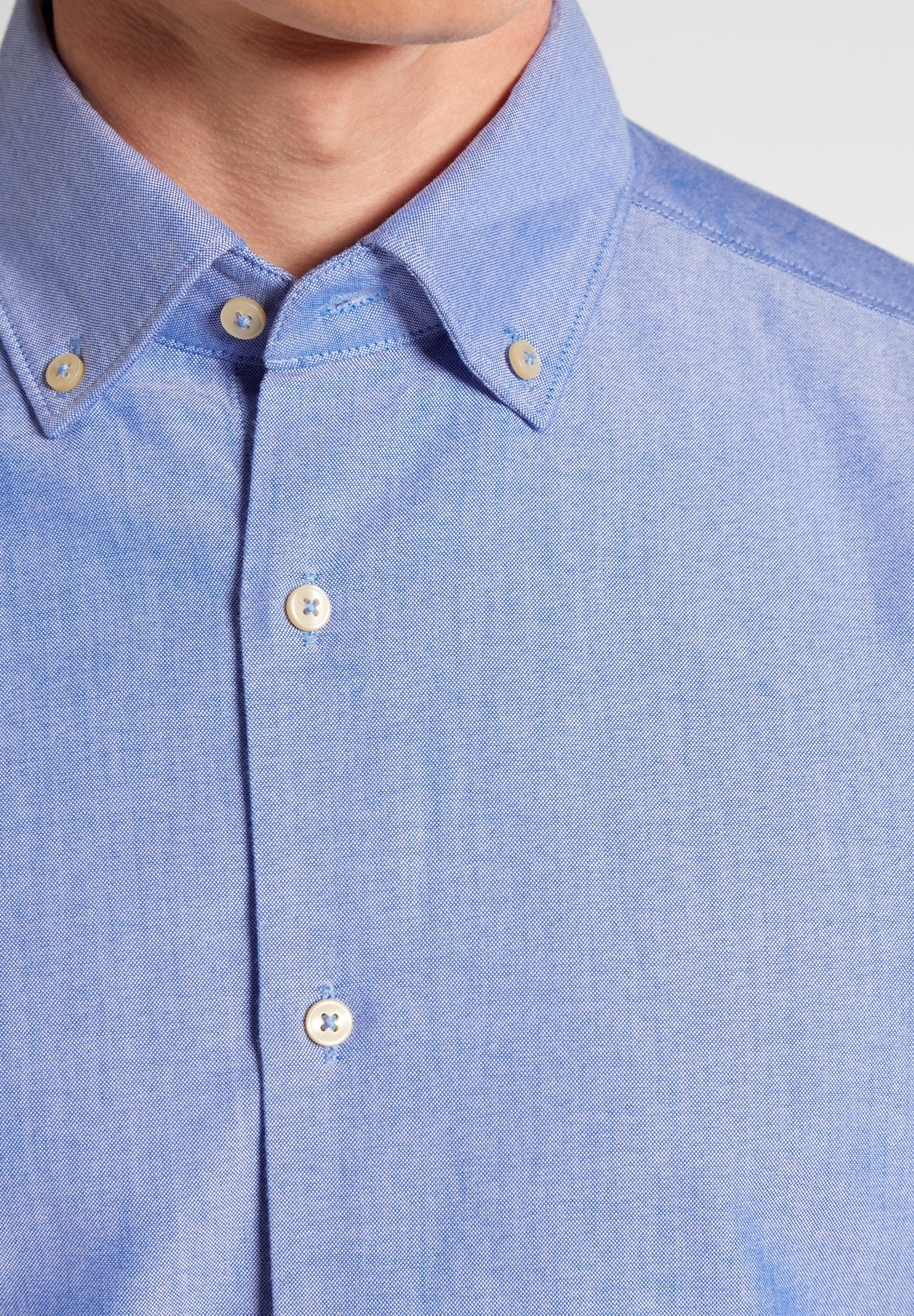 ETERNA Slim Fit UPCYCLING SHIRT - Celestial Oxford Blue - 2411-15-MS74 von Eterna