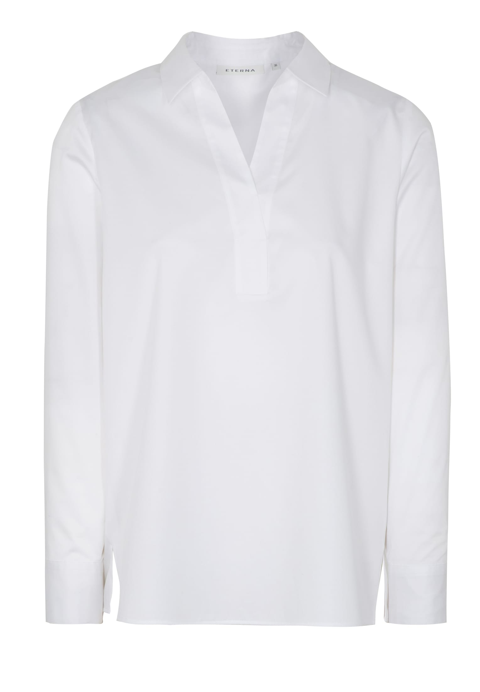 ETERNA CLASSIC FIT Bluse - Pure Ivory Satin - 5585-00-D958
