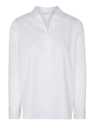 ETERNA CLASSIC FIT Bluse - Pure Ivory Satin - 5585-00-D958