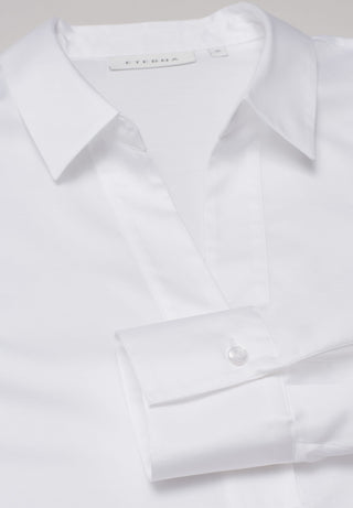 ETERNA CLASSIC FIT Bluse - Pure Ivory Satin - 5585-00-D958