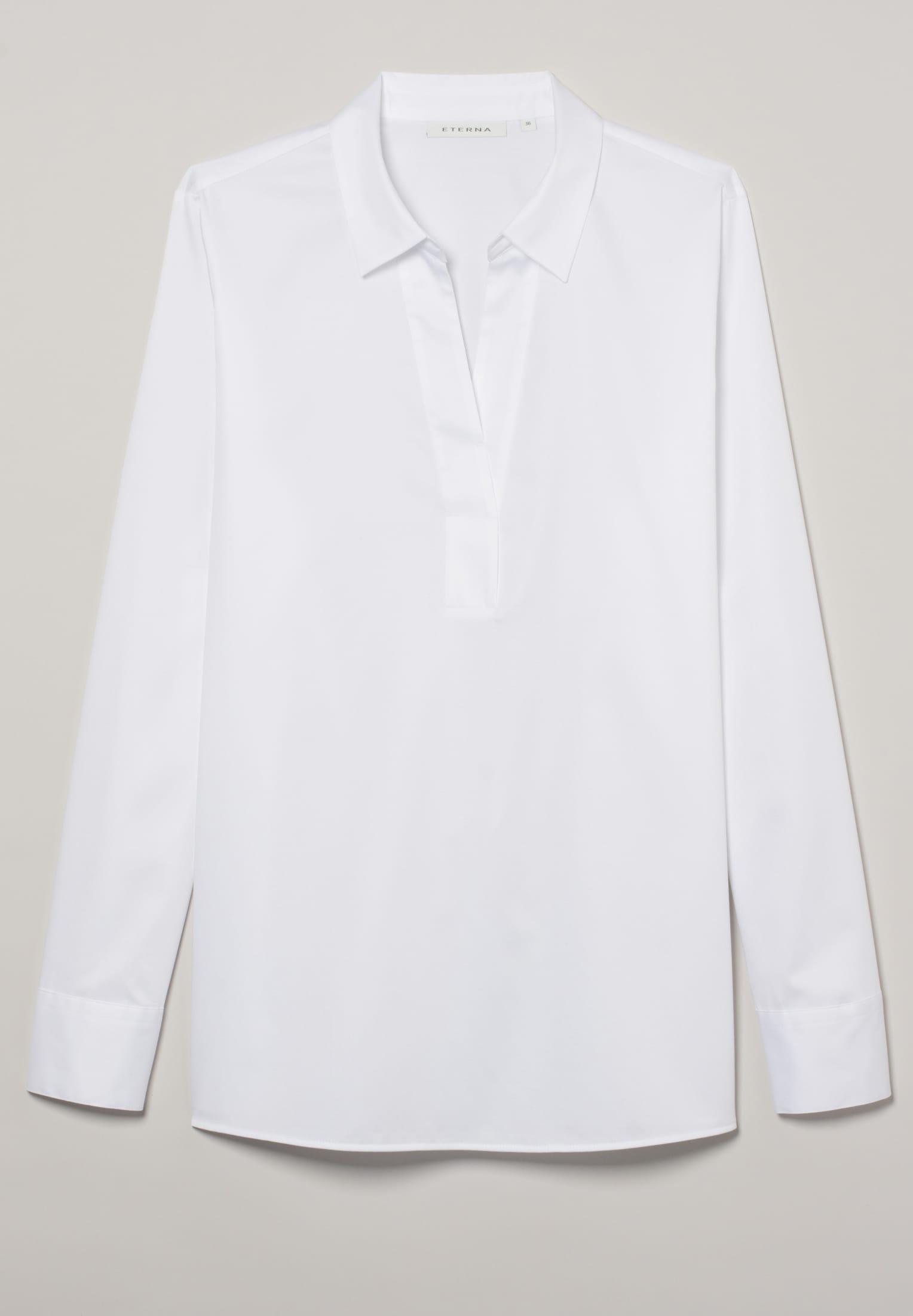 ETERNA CLASSIC FIT Bluse - Pure Ivory Satin - 5585-00-D958 von Eterna