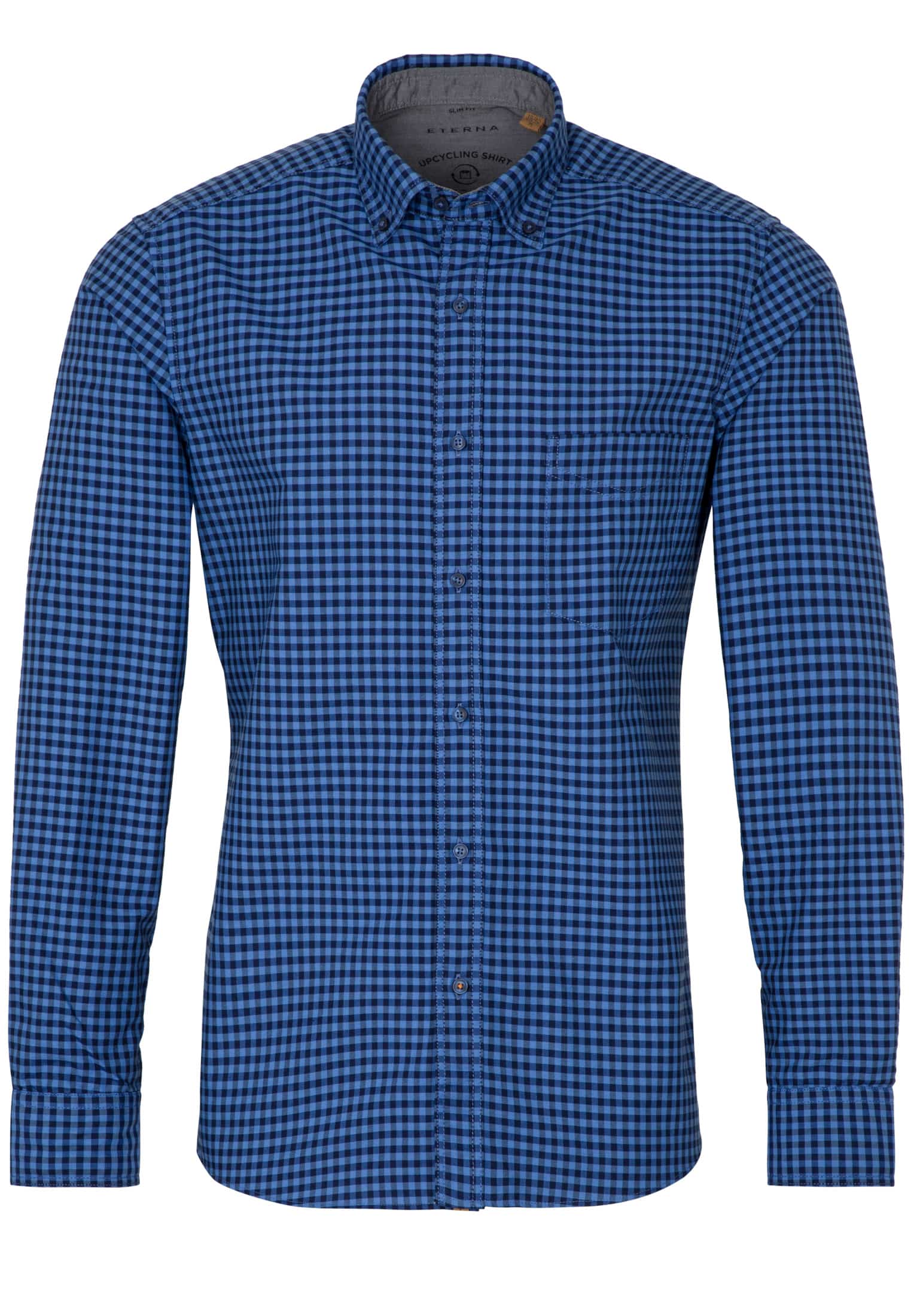ETERNA SLIM FIT Hemd - Atlantic Gingham Blue - 2478-08-MS5B
