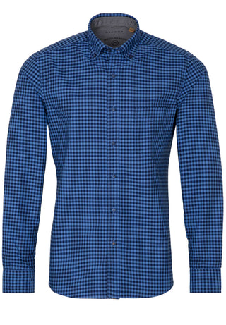 ETERNA SLIM FIT Hemd - Atlantic Gingham Blue - 2478-08-MS5B