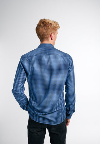 ETERNA SLIM FIT Hemd - Atlantic Gingham Blue - 2478-08-MS5B