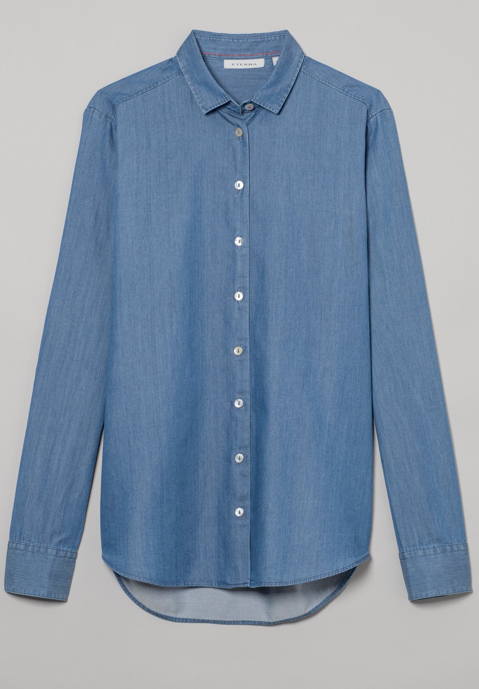 ETERNA CLASSIC FIT Langarm Bluse - Indigo Drift Blue - 5547-16-D935 von Eterna