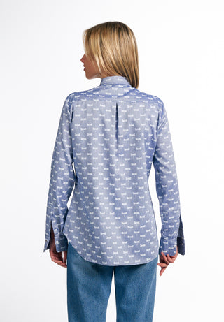 ETERNA UPCYCLING CLASSIC FIT Bluse - Dewberry Sky Blue - 7506-17-D935