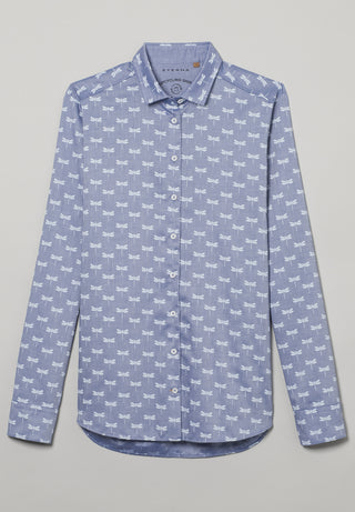 ETERNA UPCYCLING CLASSIC FIT Bluse - Dewberry Sky Blue - 7506-17-D935
