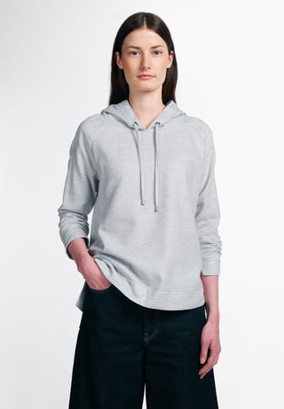 ETERNA CLASSIC FIT Hoodie Bluse - Silver Mist Grey - 5153-32-D977