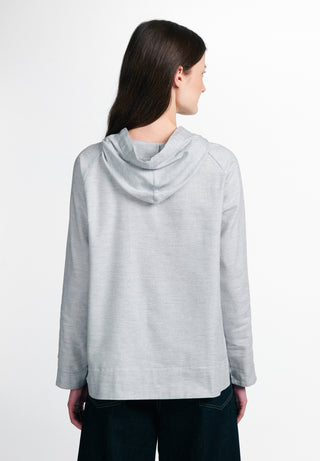 ETERNA CLASSIC FIT Hoodie Bluse - Silver Mist Grey - 5153-32-D977