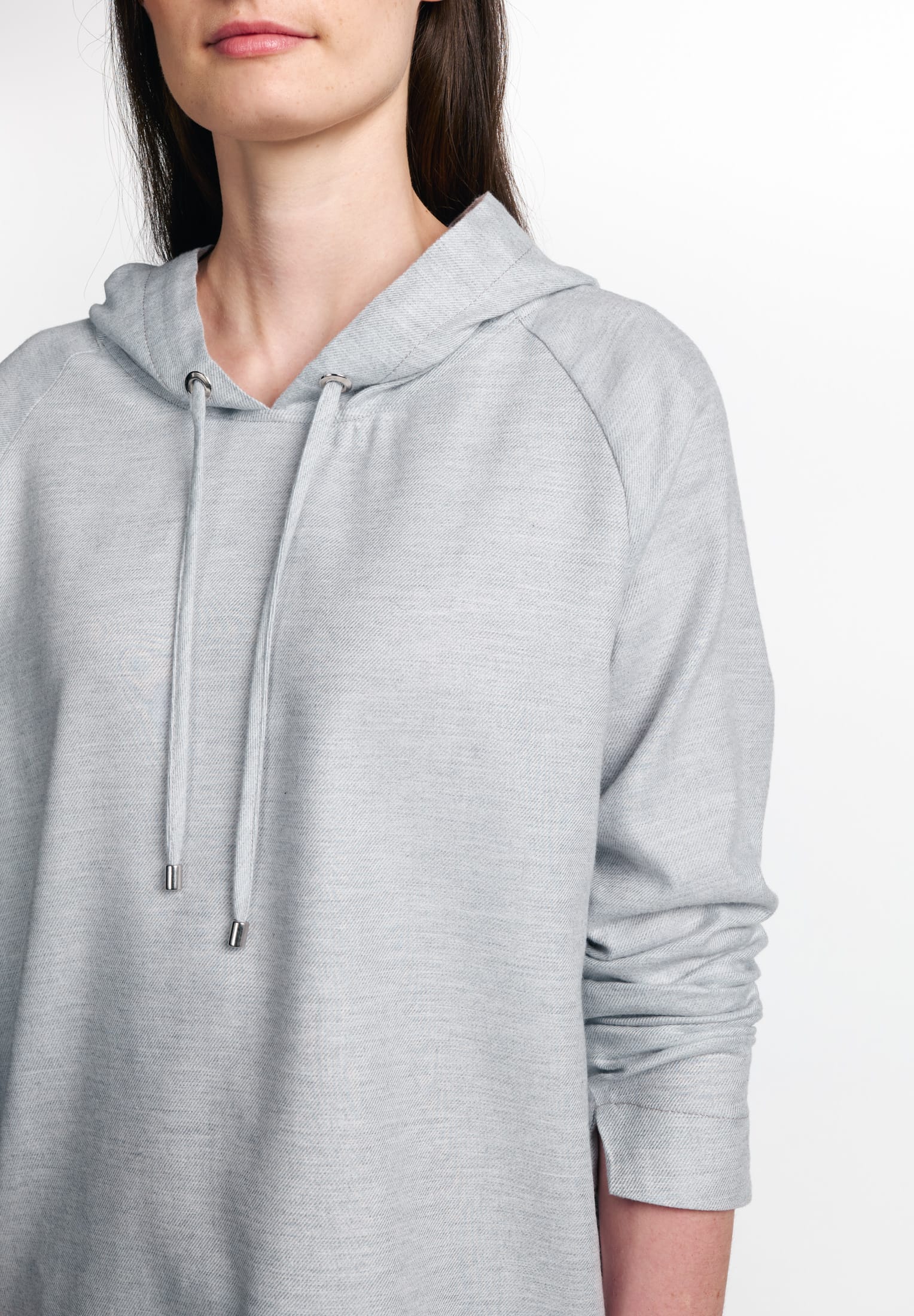 ETERNA CLASSIC FIT Hoodie Bluse - Silver Mist Grey - 5153-32-D977 von Eterna