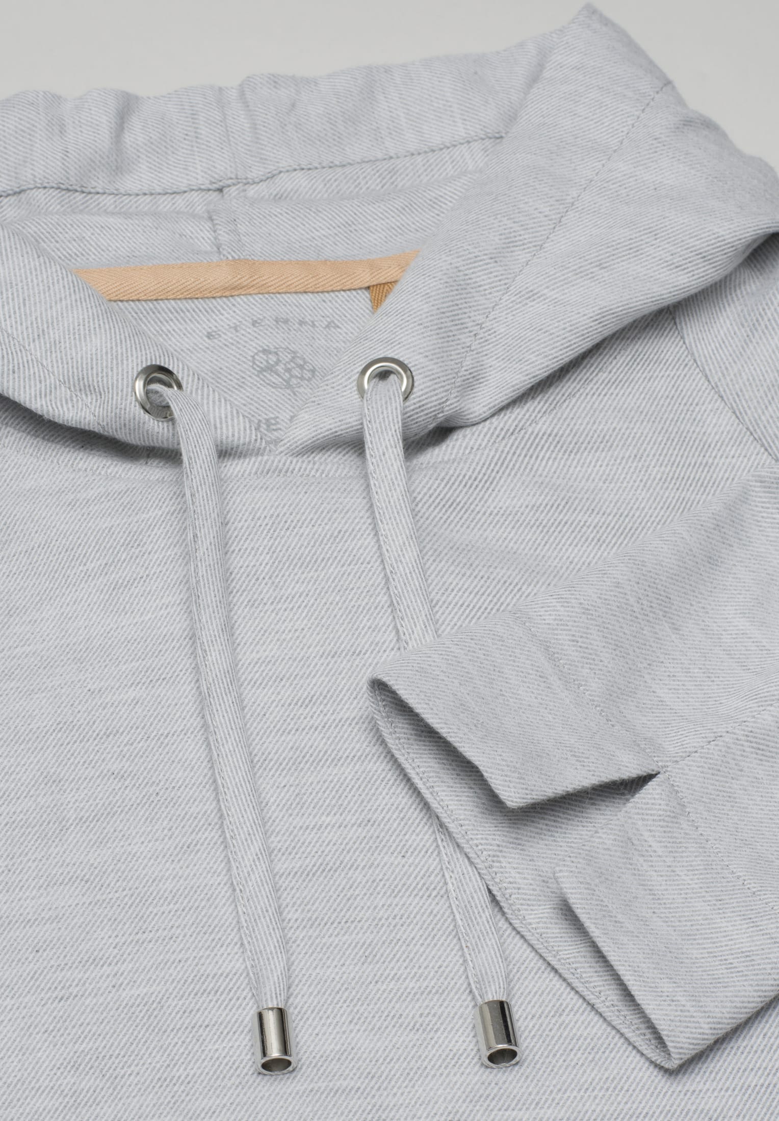 ETERNA CLASSIC FIT Hoodie Bluse - Silver Mist Grey - 5153-32-D977 von Eterna