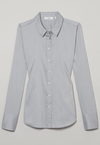 ETERNA FITTED Performance Shirt Langarm Bluse - Misty Steel Blue - 5377-32-DF04