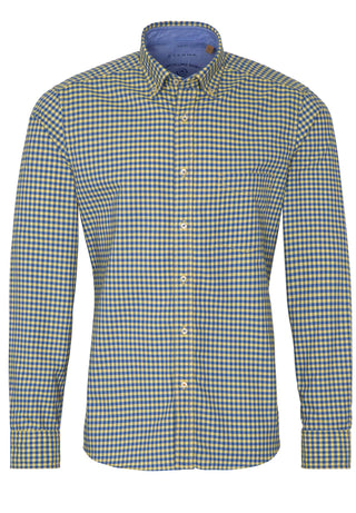 ETERNA SLIM FIT Langarm Hemd - Sunlit Gingham - 2478-74-MS5B