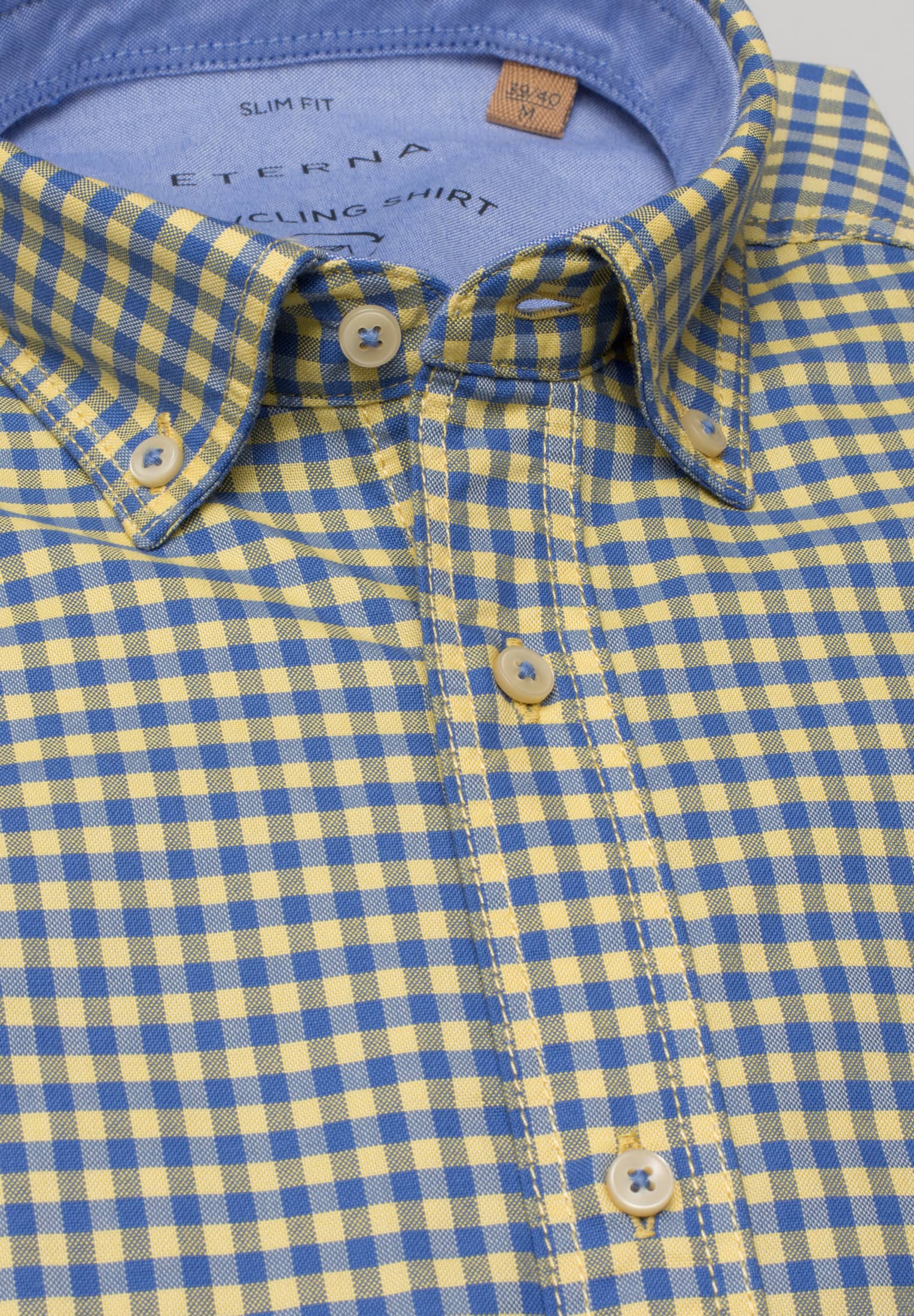 ETERNA SLIM FIT Langarm Hemd - Sunlit Gingham - 2478-74-MS5B von Eterna