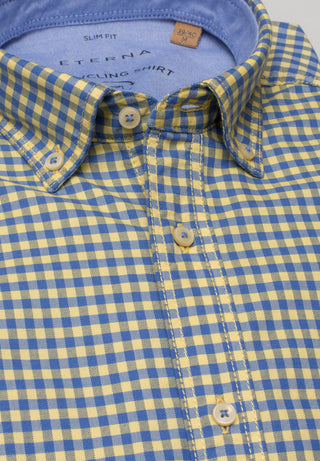 ETERNA SLIM FIT Langarm Hemd - Sunlit Gingham - 2478-74-MS5B