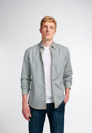 ETERNA SLIM FIT Langarm Hemd - Sunlit Gingham - 2478-74-MS5B